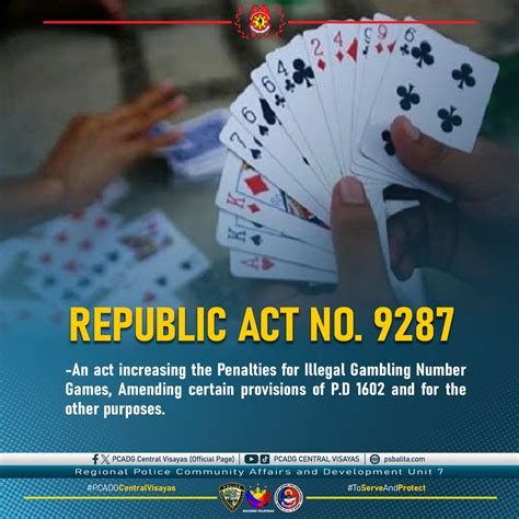 gambling control act|Republic Act No. 9287 .